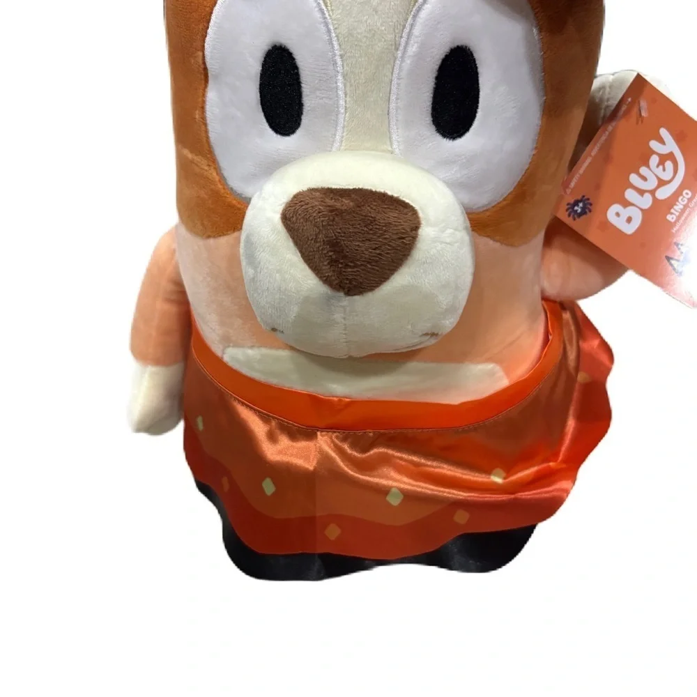 Bluey Bingo Halloween Witch Greeter Plush Statue Decor NEW Orange